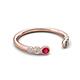 5 - Makena Ruby and Blue Diamond Open Wedding Band 