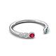 5 - Makena Ruby and Blue Diamond Open Wedding Band 