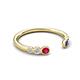 5 - Makena Ruby and Blue Sapphire Open Wedding Band 