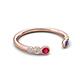 5 - Makena Ruby and Blue Sapphire Open Wedding Band 