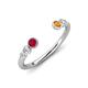 4 - Makena Ruby and Citrine Open Wedding Band 