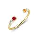 4 - Makena Ruby and Citrine Open Wedding Band 