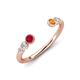 4 - Makena Ruby and Citrine Open Wedding Band 
