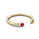 5 - Makena Ruby and Citrine Open Wedding Band 