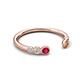 5 - Makena Ruby and Citrine Open Wedding Band 