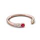 5 - Makena Ruby and Peridot Open Wedding Band 