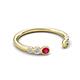 5 - Makena Ruby and Peridot Open Wedding Band 