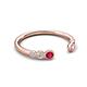 5 - Makena Ruby and Pink Sapphire Open Wedding Band 