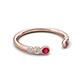 5 - Makena Ruby and Pink Tourmaline Open Wedding Band 