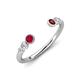 4 - Makena Ruby and Red Garnet Open Wedding Band 