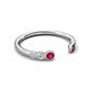 5 - Makena Ruby and Rhodolite Garnet Open Wedding Band 