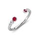 4 - Makena Ruby and Rhodolite Garnet Open Wedding Band 