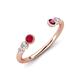 4 - Makena Ruby and Rhodolite Garnet Open Wedding Band 