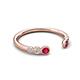 5 - Makena Ruby and Rhodolite Garnet Open Wedding Band 