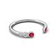 5 - Makena Ruby and Lab Grown Diamonds Open Wedding Band 