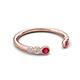 5 - Makena Ruby and Lab Grown Diamonds Open Wedding Band 