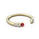 5 - Makena Ruby and Tanzanite Open Wedding Band 