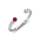 4 - Makena Ruby and Tanzanite Open Wedding Band 