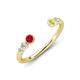 4 - Makena Ruby and Yellow Diamond Open Wedding Band 