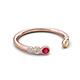 5 - Makena Ruby and Yellow Diamond Open Wedding Band 