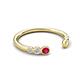 5 - Makena Ruby and Yellow Diamond Open Wedding Band 