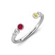 4 - Makena Ruby and Yellow Sapphire Open Wedding Band 