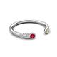 5 - Makena Ruby and Yellow Sapphire Open Wedding Band 
