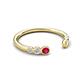 5 - Makena Ruby and Yellow Sapphire Open Wedding Band 