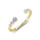 4 - Makena Tanzanite and Lab Grown Diamonds Open Wedding Band 