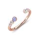 4 - Makena Tanzanite and Lab Grown Diamonds Open Wedding Band 