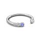 5 - Makena Tanzanite and Lab Grown Diamonds Open Wedding Band 