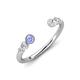 4 - Makena Tanzanite and Lab Grown Diamonds Open Wedding Band 