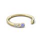 5 - Makena Tanzanite and Created Alexandrite Open Wedding Band 