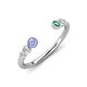 4 - Makena Tanzanite and Created Alexandrite Open Wedding Band 