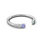 5 - Makena Tanzanite and Created Alexandrite Open Wedding Band 