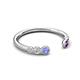 5 - Makena Tanzanite and Amethyst Open Wedding Band 