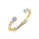 4 - Makena Tanzanite and Aquamarine Open Wedding Band 