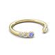 5 - Makena Tanzanite and Aquamarine Open Wedding Band 