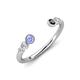 4 - Makena Tanzanite and Black Diamond Open Wedding Band 