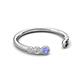 5 - Makena Tanzanite and Black Diamond Open Wedding Band 