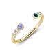4 - Makena Tanzanite and Blue Diamond Open Wedding Band 