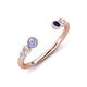 4 - Makena Tanzanite and Blue Sapphire Open Wedding Band 