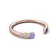5 - Makena Tanzanite and Blue Sapphire Open Wedding Band 