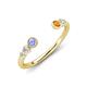 4 - Makena Tanzanite and Citrine Open Wedding Band 