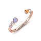4 - Makena Tanzanite and Citrine Open Wedding Band 