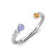 4 - Makena Tanzanite and Citrine Open Wedding Band 