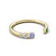 5 - Makena Tanzanite and Green Garnet Open Wedding Band 