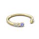 5 - Makena Tanzanite and Peridot Open Wedding Band 