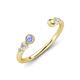 4 - Makena Tanzanite and Peridot Open Wedding Band 