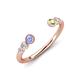 4 - Makena Tanzanite and Peridot Open Wedding Band 